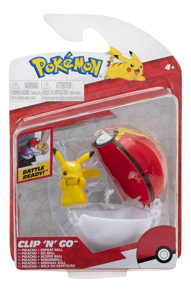 Pokémon Clip 'N Go Wave 10 Pikachu + Repeat Ball