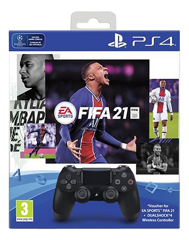 PS4 controller DualShock 4 + FIFA 21 + PS Plus 14 dagen abonnement
