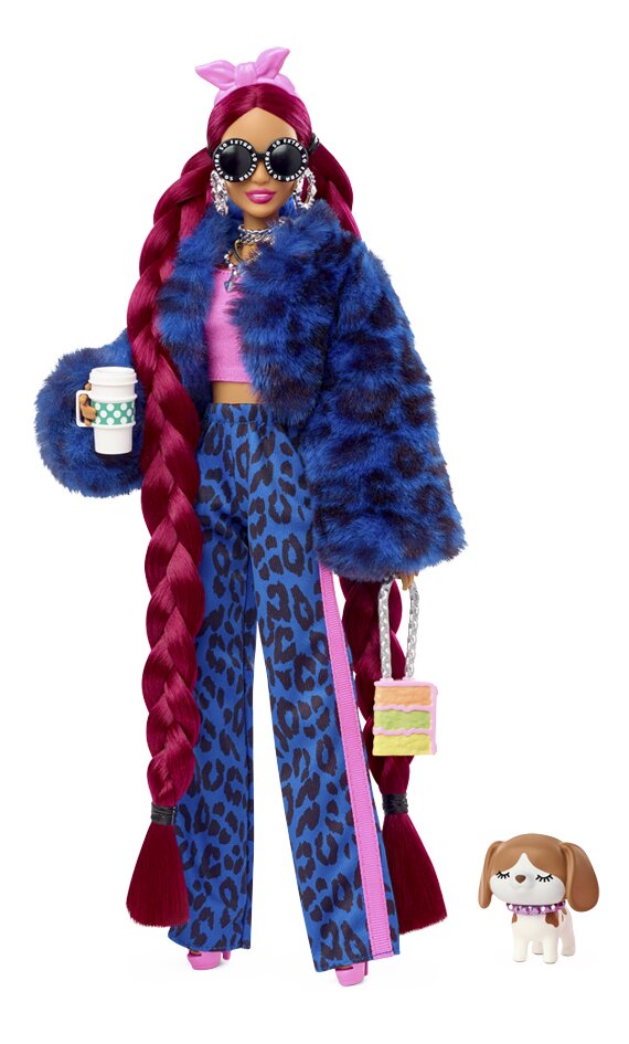 Barbie mannequinpop Extra - Blue Leopard Track Suit