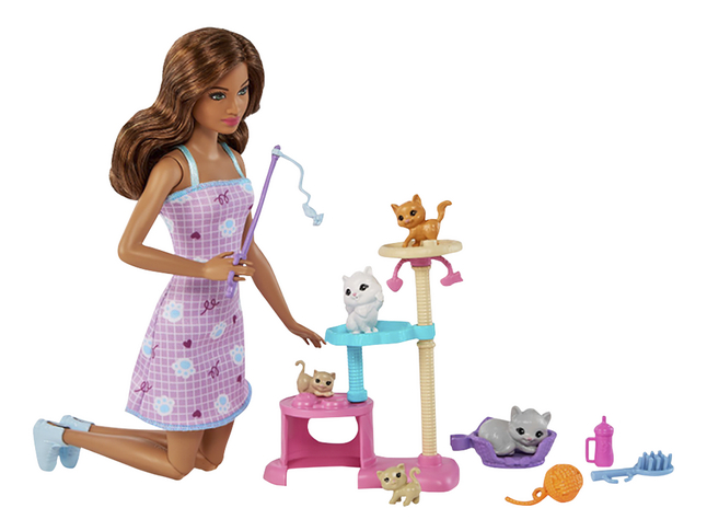 Barbie speelset Kitty Condo kattenboom met pop