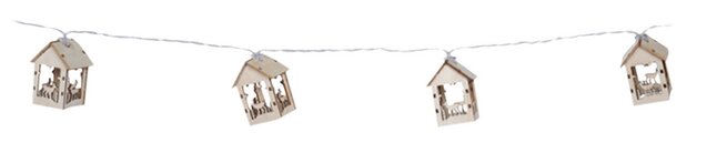 Slingerverlichting led huisjes met dieren