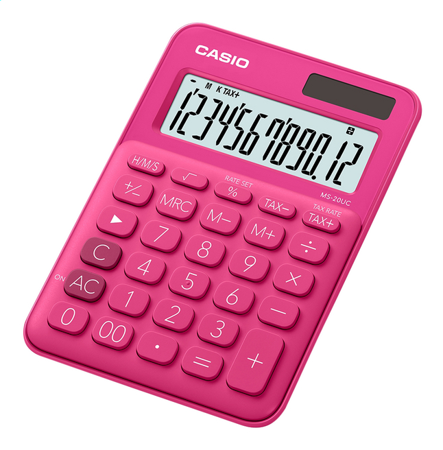 Casio calculatrice Colorful MS-20UC rose