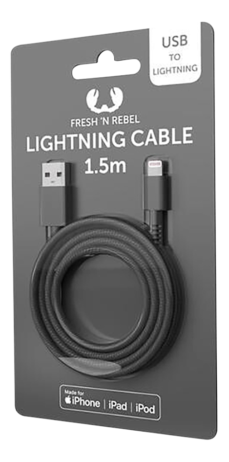 Fresh 'n Rebel kabel Lightning naar USB 1,50m Storm Grey