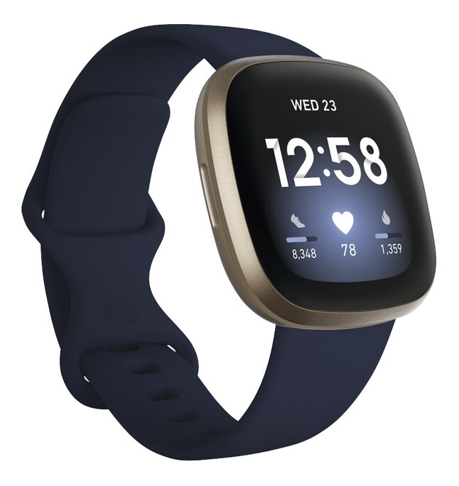 Fitbit smartwatch Versa 3 nachtblauw/goud
