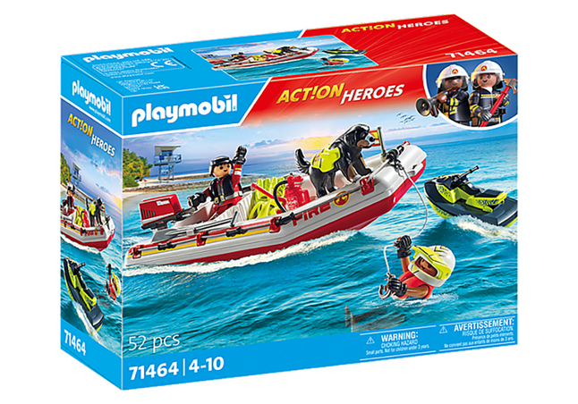 PLAYMOBIL Speelset Action Heroes Brandweerboot 71464